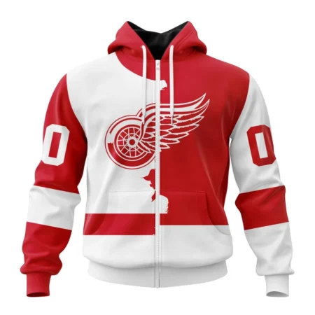 NHL Personalized Name And Number, Detroit Red Wings Personalize  Home Mix Away Kits,QTNHL Personalized Name And Number,080524B1513