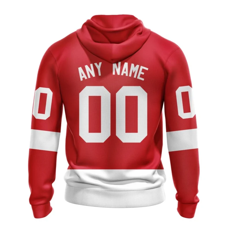 NHL Personalized Name And Number, Detroit Red Wings Personalized  Home Kits,QTNHL Personalized Name And Number,080524B1557