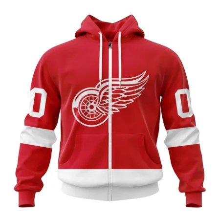 NHL Personalized Name And Number, Detroit Red Wings Personalized  Home Kits,QTNHL Personalized Name And Number,080524B1557