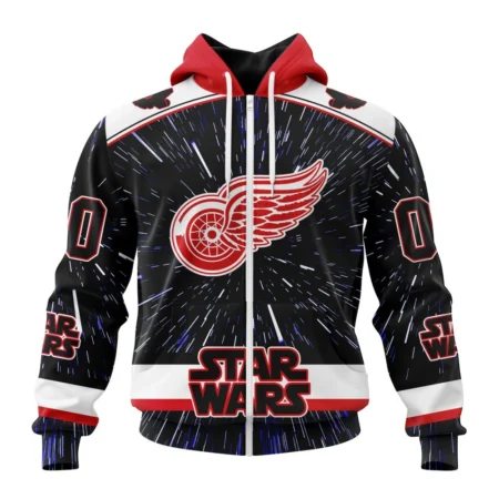 NHL Personalized Name And Number, Detroit Red Wings Special Star Wars Design,QTNHL Personalized Name And Number,080524B171