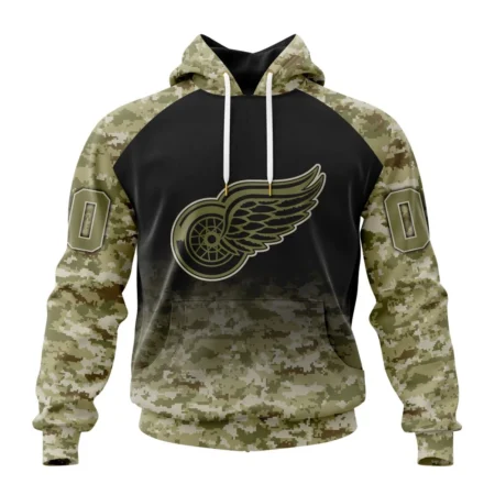 NHL Detroit Red Wings Special Camo Design For Veterans Day,QTNHL080524A1783