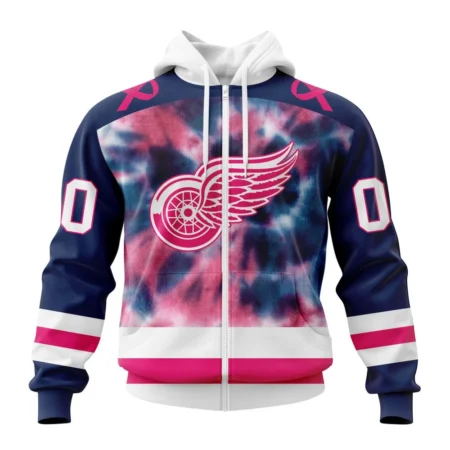 NHL Personalized Name And Number, Detroit Red Wings Special Pink October Fight Breast Cancer,QTNHL Personalized Name And Number,080524B1838