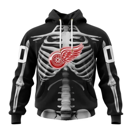 NHL Detroit Red Wings Special Skeleton Costume For Halloween,QTNHL080524A245