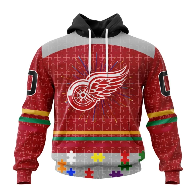 NHL Detroit Red Wings, Specialized Fearless Aganst Autism ,QTNHL080524A2528