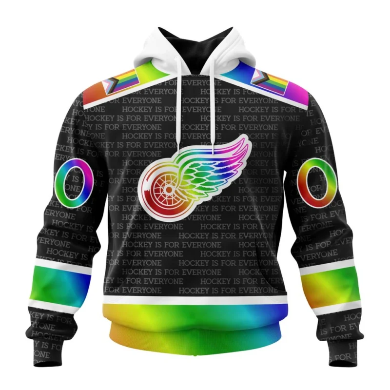 NHL Detroit Red Wings Special Pride Design Hockey Is For Everyone,QTNHL080524A2716