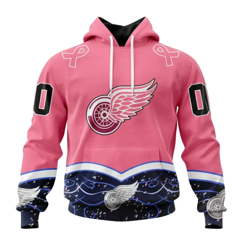 NHL Detroit Red Wings, Specialized Unisex For Hockey Fights Cancer,QTNHL080524A2831