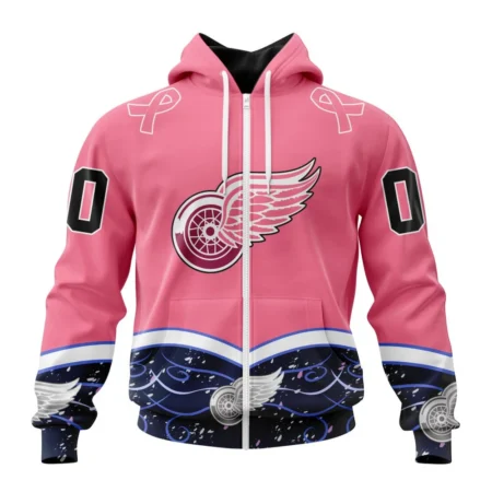 NHL Detroit Red Wings, Specialized Unisex For Hockey Fights Cancer,QTNHL 080524B2831