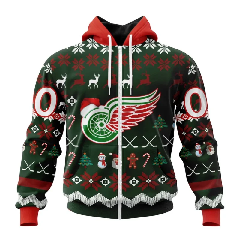 NHL Detroit Red Wings, Specialized Unisex Christmas Is Coming,QTNHL 080524B2941