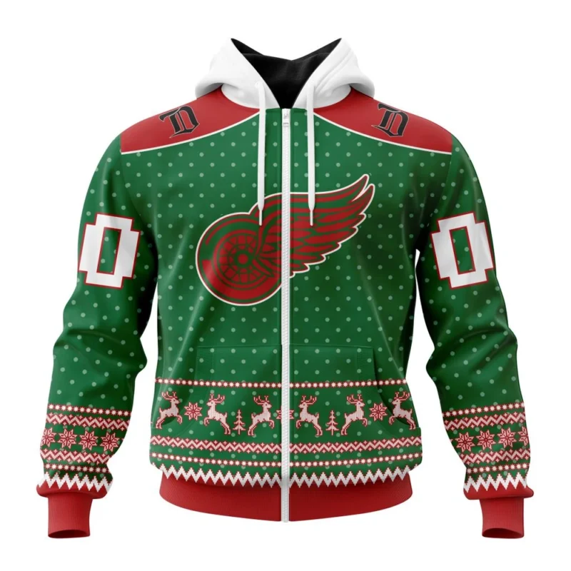 NHL Detroit Red Wings Special Christmas Apparel,QTNHL 080524B3048