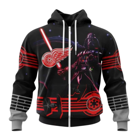 NHL Detroit Red Wings, Specialized Starwar Darth Vader Version Jersey,QTNHL 080524B3181