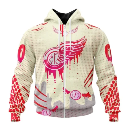 NHL Detroit Red Wings, Specialized Jersey For Halloween Night,QTNHL 080524B3197