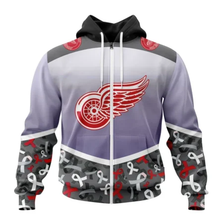 NHL Detroit Red Wings, Specialized Sport Fights Again All Cancer ,QTNHL 080524B3364