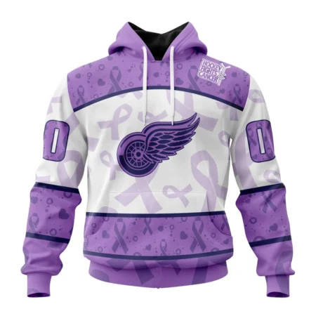 NHL Detroit Red Wings Special Lavender Fight Cancer,QTNHL080524A342