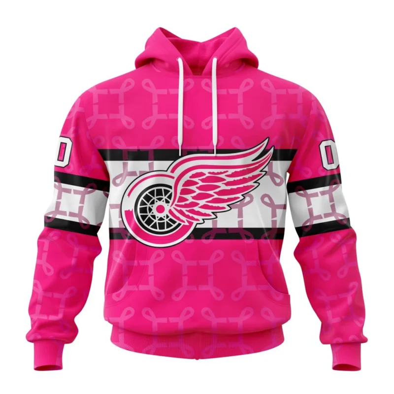 NHL Detroit Red Wings, Specialized Design I Pink I Can, In October We Wear Pink Breast Cancer,QTNHL080524A3625