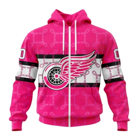 NHL Detroit Red Wings, Specialized Design I Pink I Can, In October We Wear Pink Breast Cancer,QTNHL 080524B3625