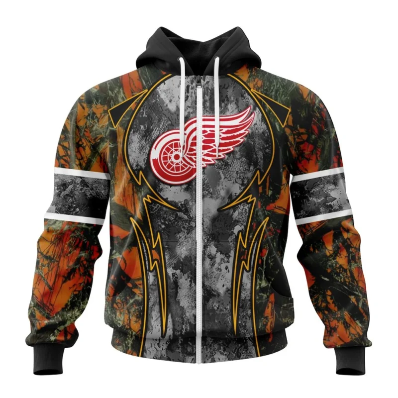 NHL Detroit Red Wings, Specialized Design Wih Camo Concepts For Hungting In Forest,QTNHL 080524B3655