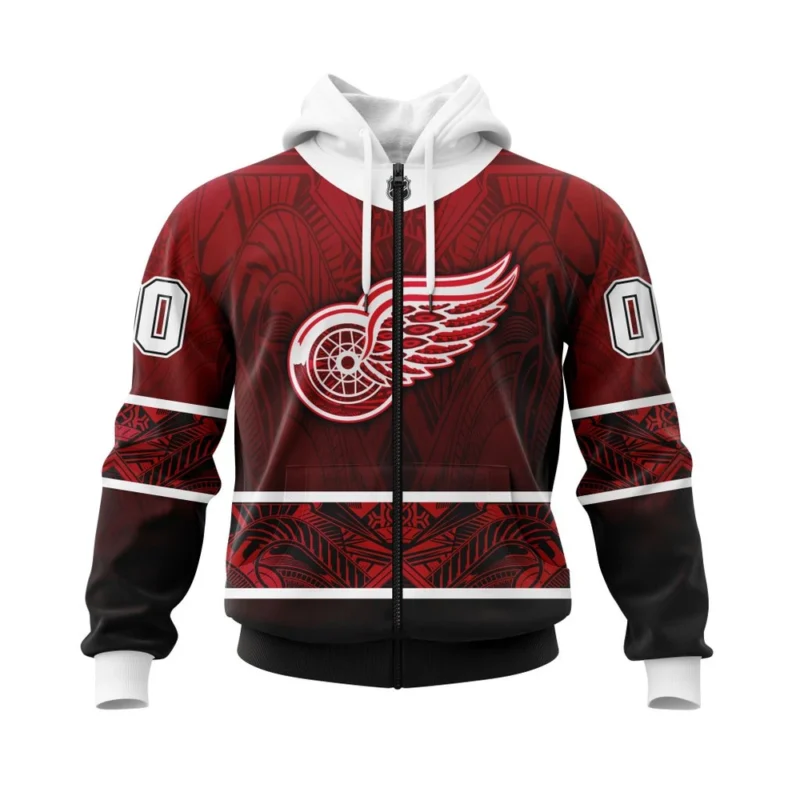 Detroit Red Wings, Specialized Native With Samoa Culture ,QTNHL Personalized Name And Number,080524B409