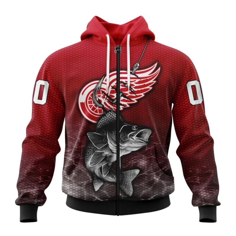 NHL Personalized Name And Number, Detroit Red Wings, Specialized Fishing Style,QTNHL Personalized Name And Number,080524B426