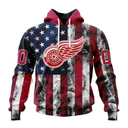 NHL Detroit Red Wings Special Design For Independence Day The Fourth Of July,QTNHL080524A495