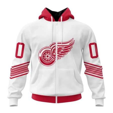 NHL Personalized Name And Number, Detroit Red Wings Special Whiteout Design,QTNHL Personalized Name And Number,080524B573