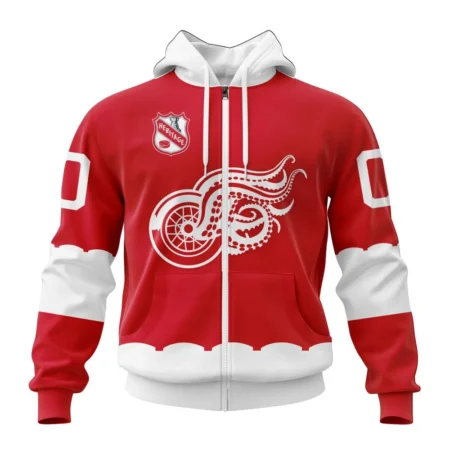 NHL Personalized Name And Number, Detroit Red Wings Personalized Heritage Design,QTNHL Personalized Name And Number,080524B668