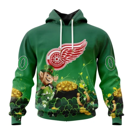 NHL Detroit Red Wings Special Design For St. Patrick' Day,QTNHL080524A907