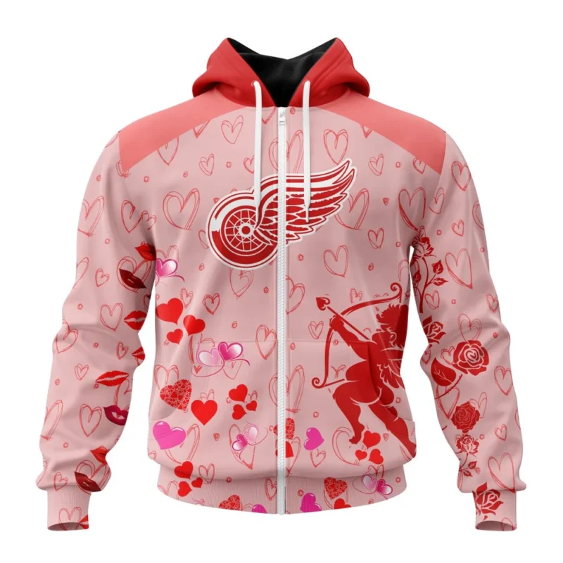 NHL Personalized Name And Number, Detroit Red Wings Special Gift For Valentines Day,QTNHL Personalized Name And Number,080524B970