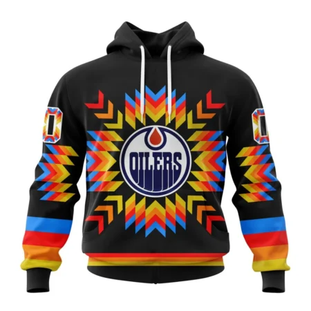 NHL Edmonton Oilers Special Design With Native Pattern,QTNHL080524A1031