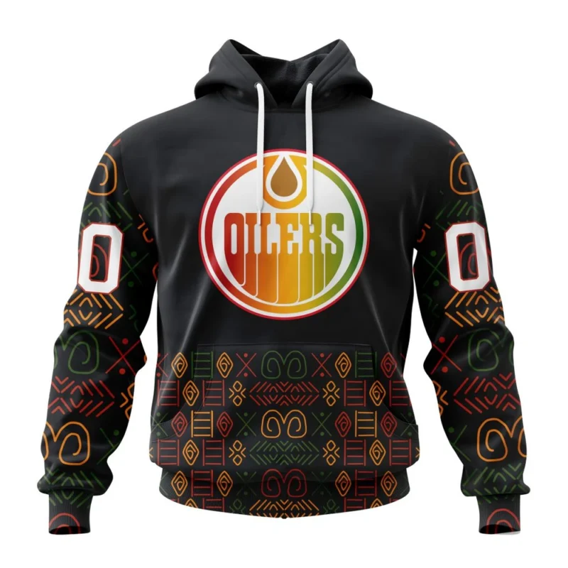 NHL Edmonton Oilers Special Design For Black History Month,QTNHL080524A1063