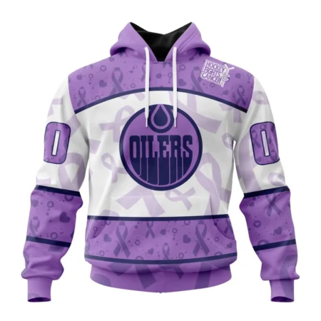 NHL Edmonton Oilers Special Lavender Fight Cancer,QTNHL080524A11