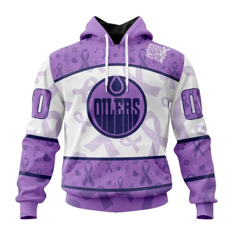 NHL Edmonton Oilers Special Lavender Fight Cancer,QTNHL080524A11