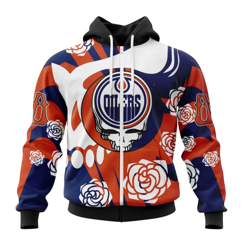 NHL Personalized Name And Number, Edmonton Oilers Special Grateful Dead Design,QTNHL Personalized Name And Number,080524B1281