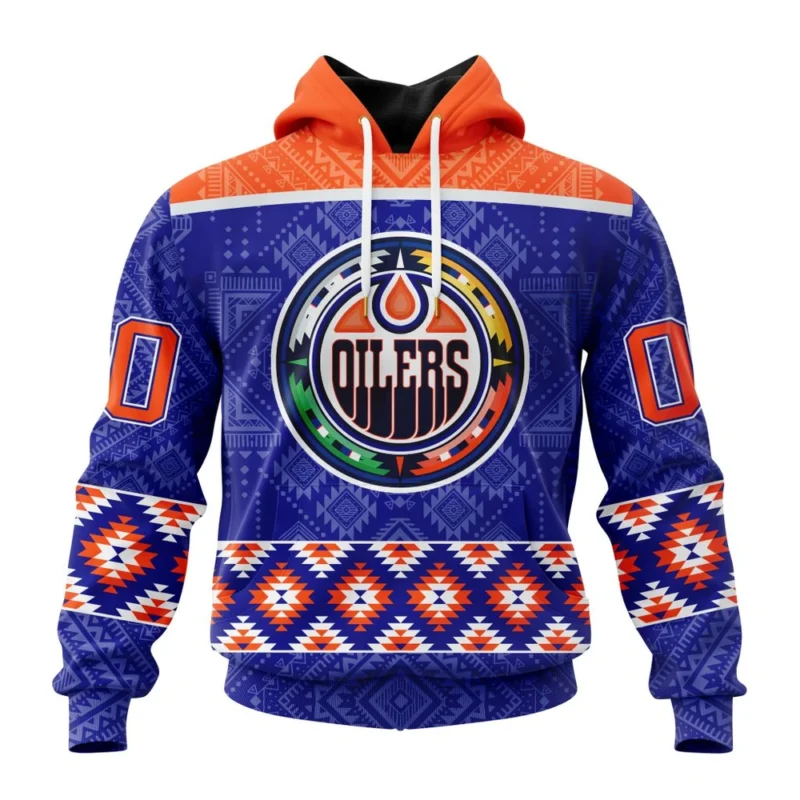 NHL Edmonton Oilers Special Design With Native Pattern,QTNHL080524A1392