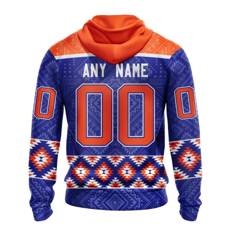 NHL Personalized Name And Number, Edmonton Oilers Special Design With Native Pattern,QTNHL Personalized Name And Number,080524B1392