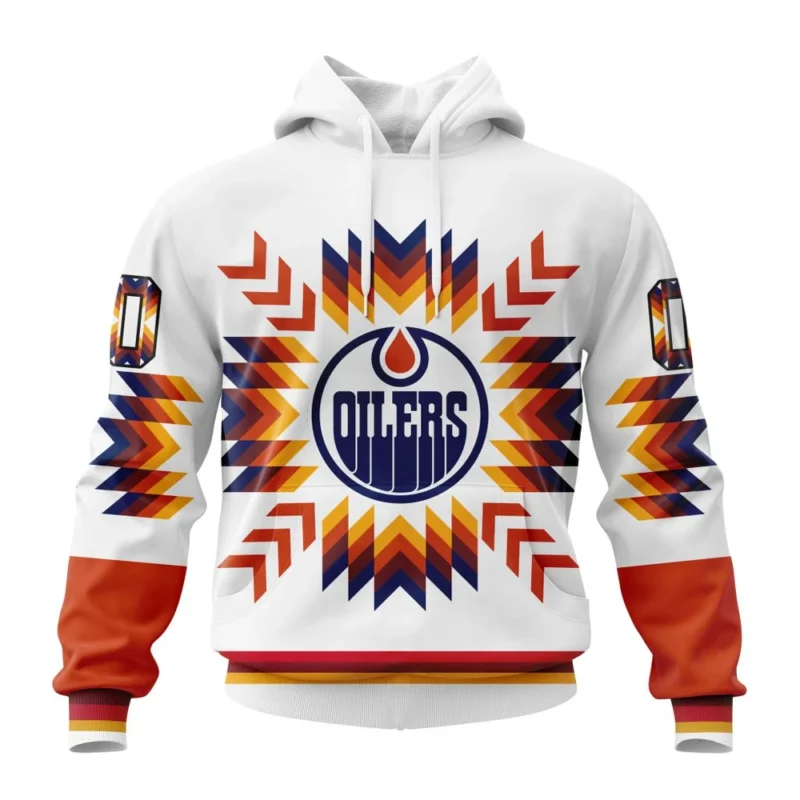 NHL Edmonton Oilers Special Design With Native Pattern,QTNHL080524A1584