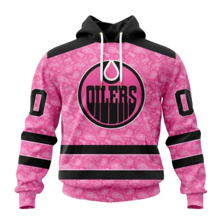 NHL Edmonton Oilers Special Pink Fight Breast Cancer,QTNHL080524A1645