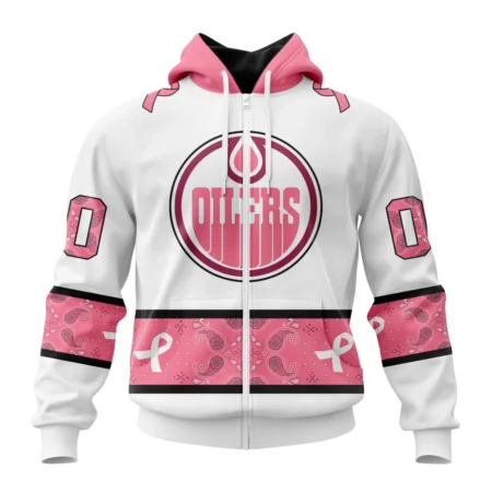 NHL Personalized Name And Number, Edmonton Oilers In Classic Style With Paisley, In October We Wear Pink Breast Cancer,QTNHL Personalized Name And Number,080524B1675