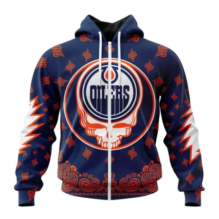 NHL Personalized Name And Number, Edmonton Oilers Special Grateful Dead Design,QTNHL Personalized Name And Number,080524B1914