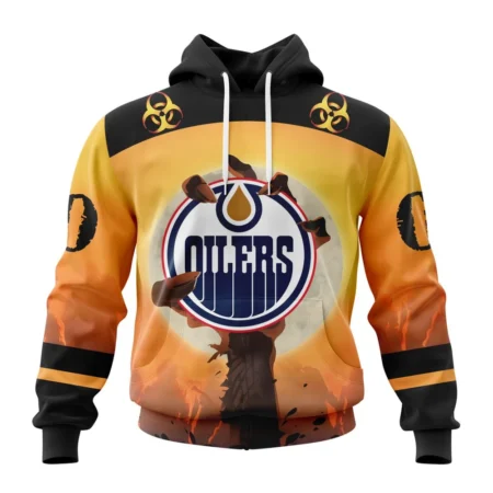 NHL Edmonton Oilers Special Zombie Design For Halloween,QTNHL080524A1942