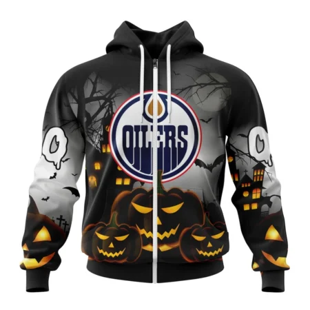 NHL Personalized Name And Number, Edmonton Oilers Special Design For Halloween,QTNHL Personalized Name And Number,080524B2001