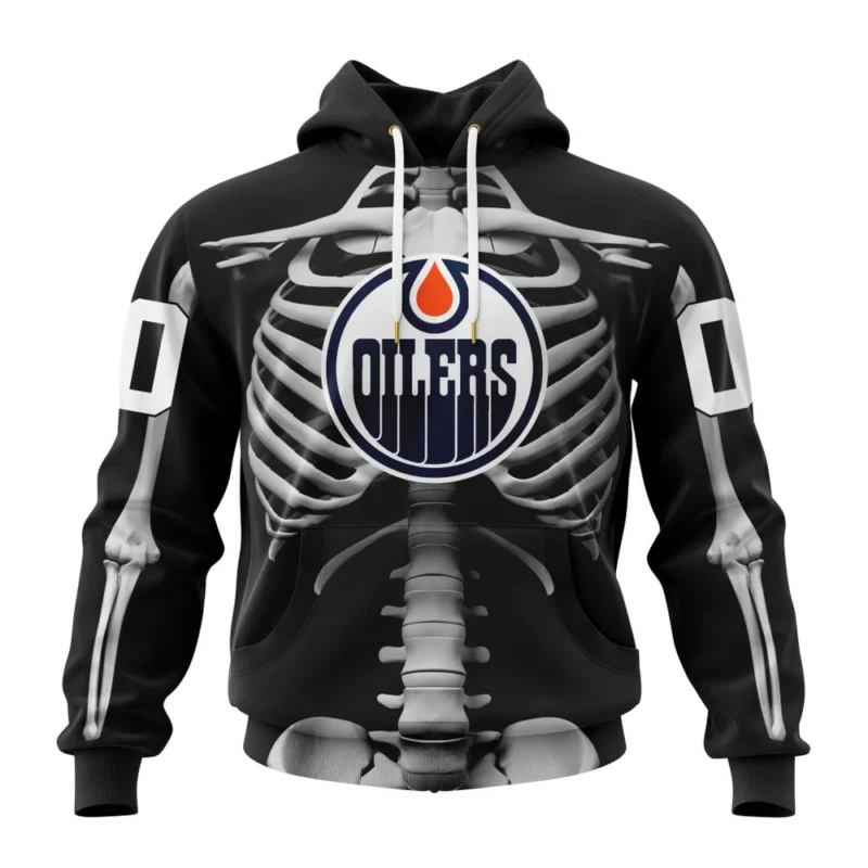 NHL Edmonton Oilers Special Skeleton Costume For Halloween,QTNHL080524A2032