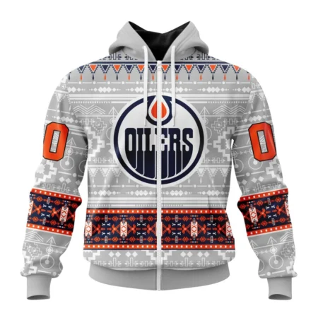 NHL Personalized Name And Number, Edmonton Oilers Special Native Design,QTNHL Personalized Name And Number,080524B2061