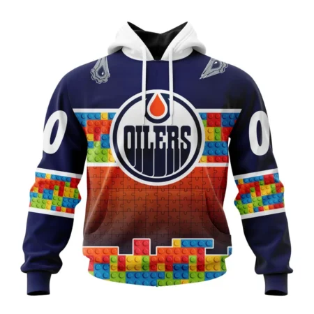 NHL Edmonton Oilers Special Autism Awareness Design ,QTNHL080524A2242