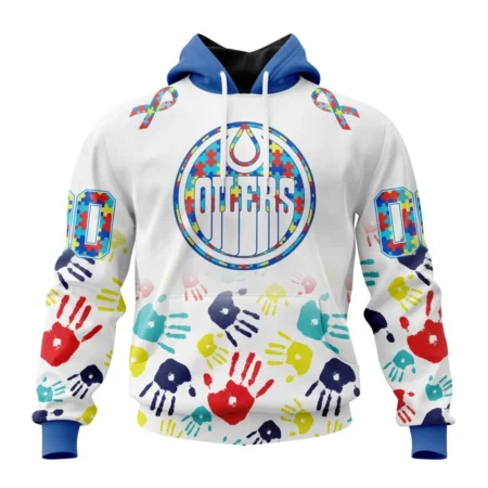 NHL Edmonton Oilers Special Autism Awareness Design,QTNHL080524A2539