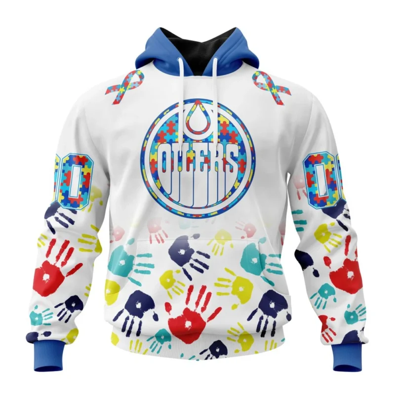 NHL Edmonton Oilers Special Autism Awareness Design,QTNHL080524A2539