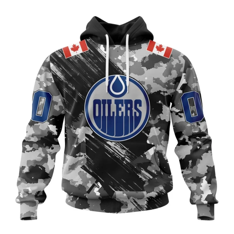 NHL Edmonton Oilers Special Camo Armed Forces Design,QTNHL080524A256