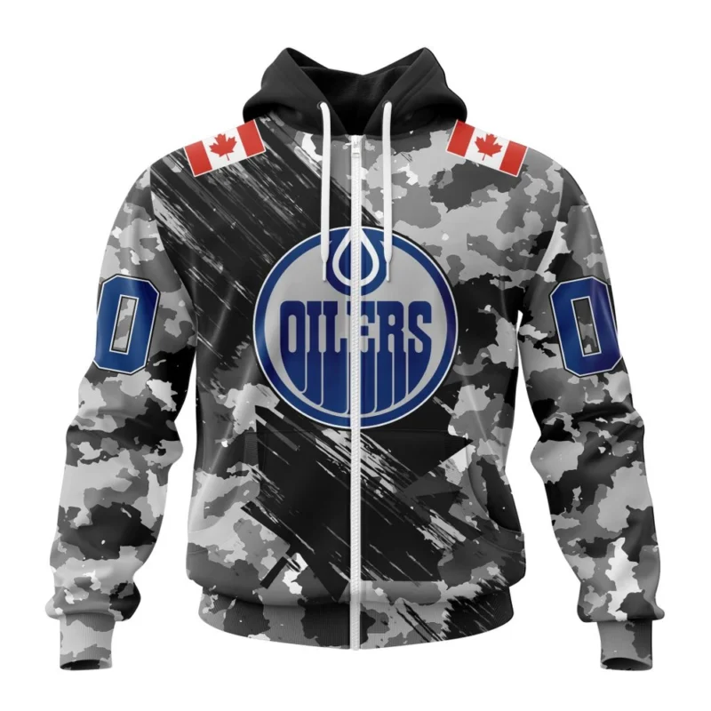 NHL Personalized Name And Number, Edmonton Oilers Special Camo Armed Forces Design,QTNHL Personalized Name And Number,080524B256