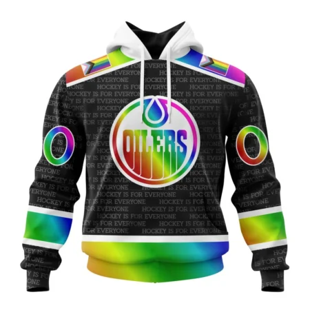 NHL Edmonton Oilers Special Pride Design Hockey Is For Everyone,QTNHL080524A301