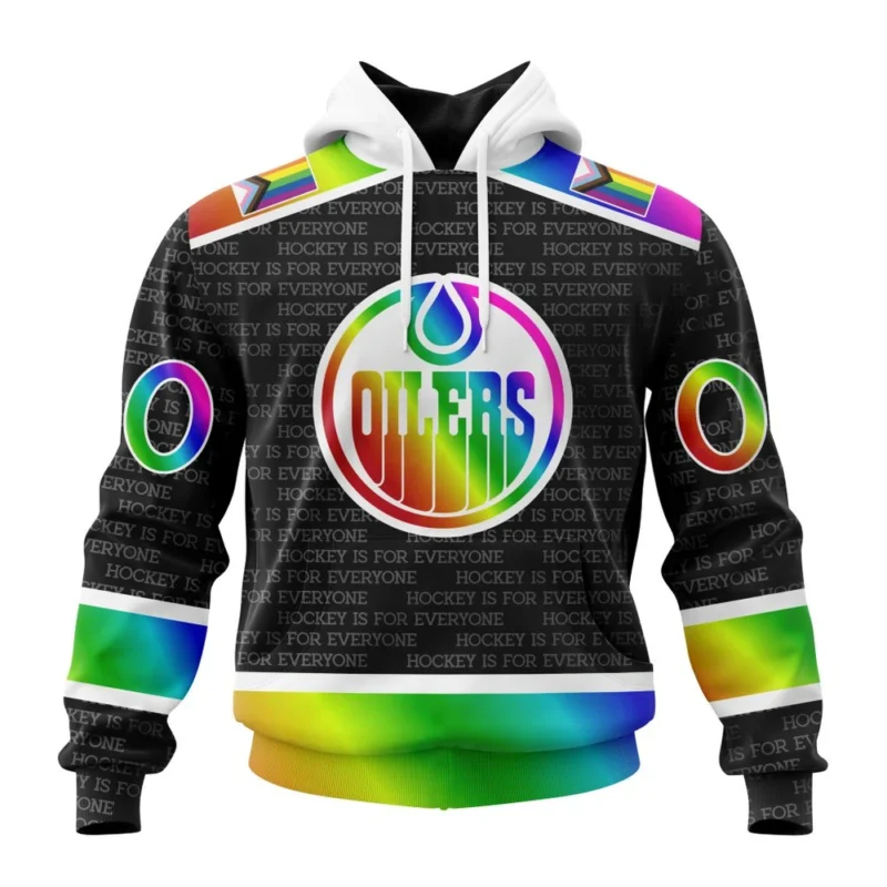 NHL Edmonton Oilers Special Pride Design Hockey Is For Everyone,QTNHL080524A301