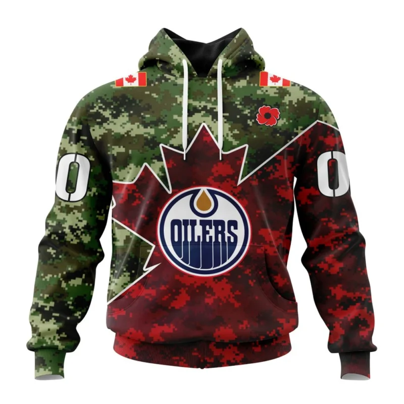 NHL Edmonton Oilers Special Design For Remembrance Day,QTNHL080524A306